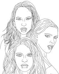 Online coloring book: Coloring book vampire diaries of the vampires